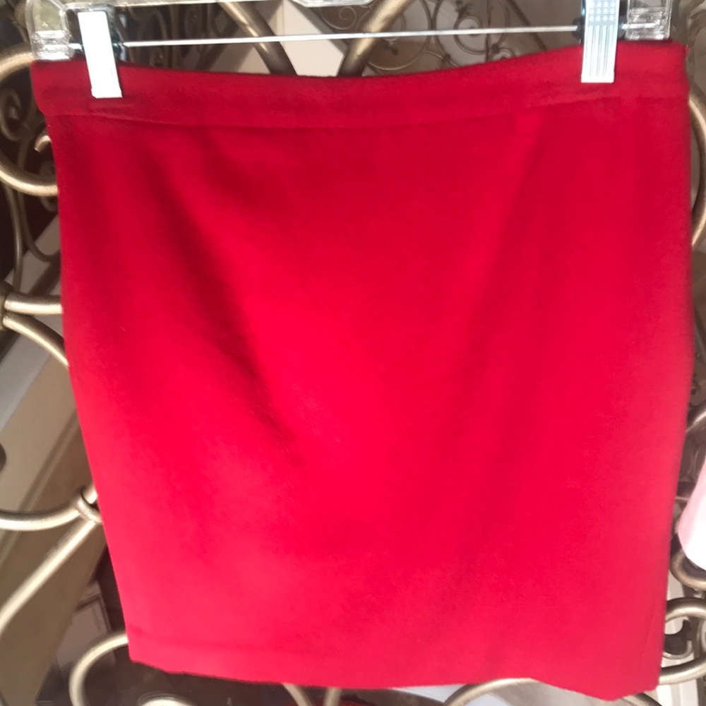 Ann Taylor Red Wool Pencil Skirt SZ 6P